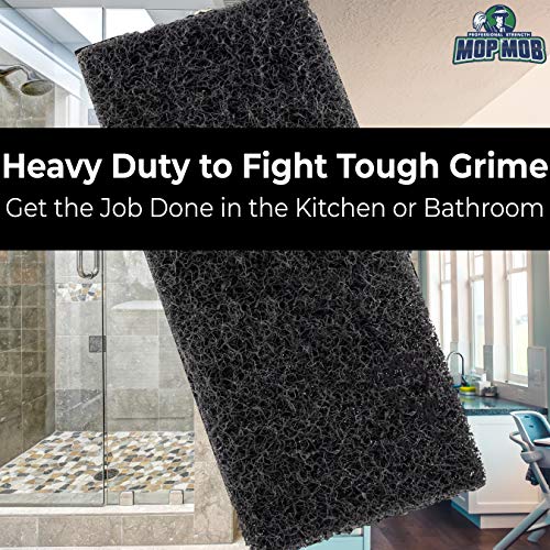 XL Heavy Duty Multipurpose Black Scrub & Scouring Pads by Mop Mob eBay