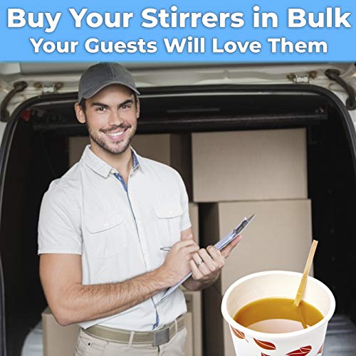 5.5" Bulk Disposable Coffee Stirrers Compostable Birch Wood by Avant Grub - Picture 17 of 22