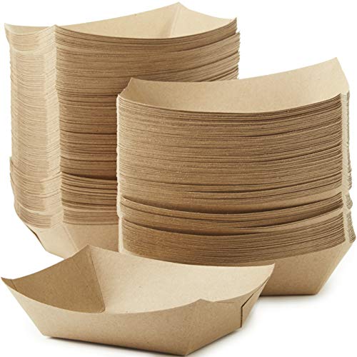 Bandejas de alimentos de papel marrón kraft de 3 libras reciclables y compostables de Avant Grub - Imagen 16 de 29