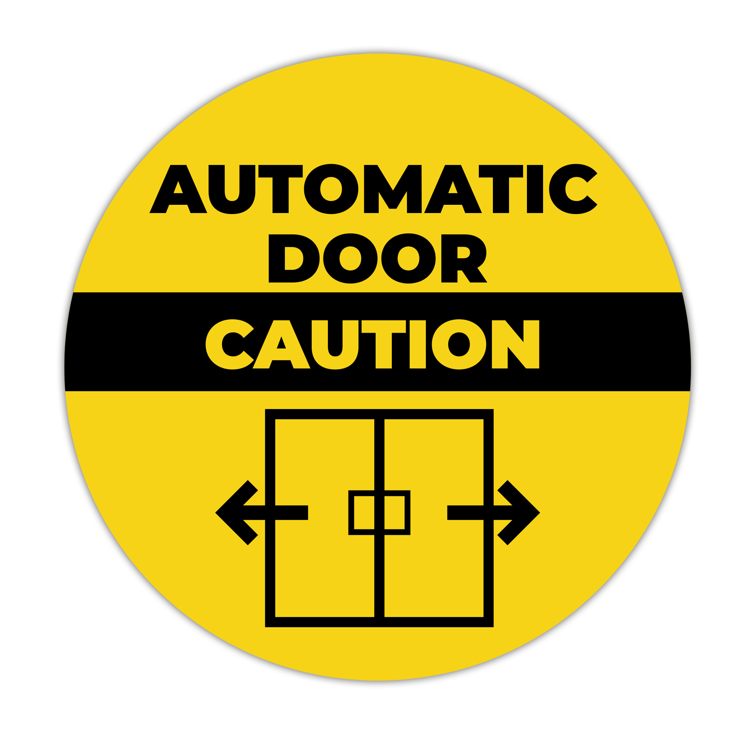1PC XL Prank Automatic Door Sign Round 5" Novelty Sticker by Ellopi - Picture 12 of 27