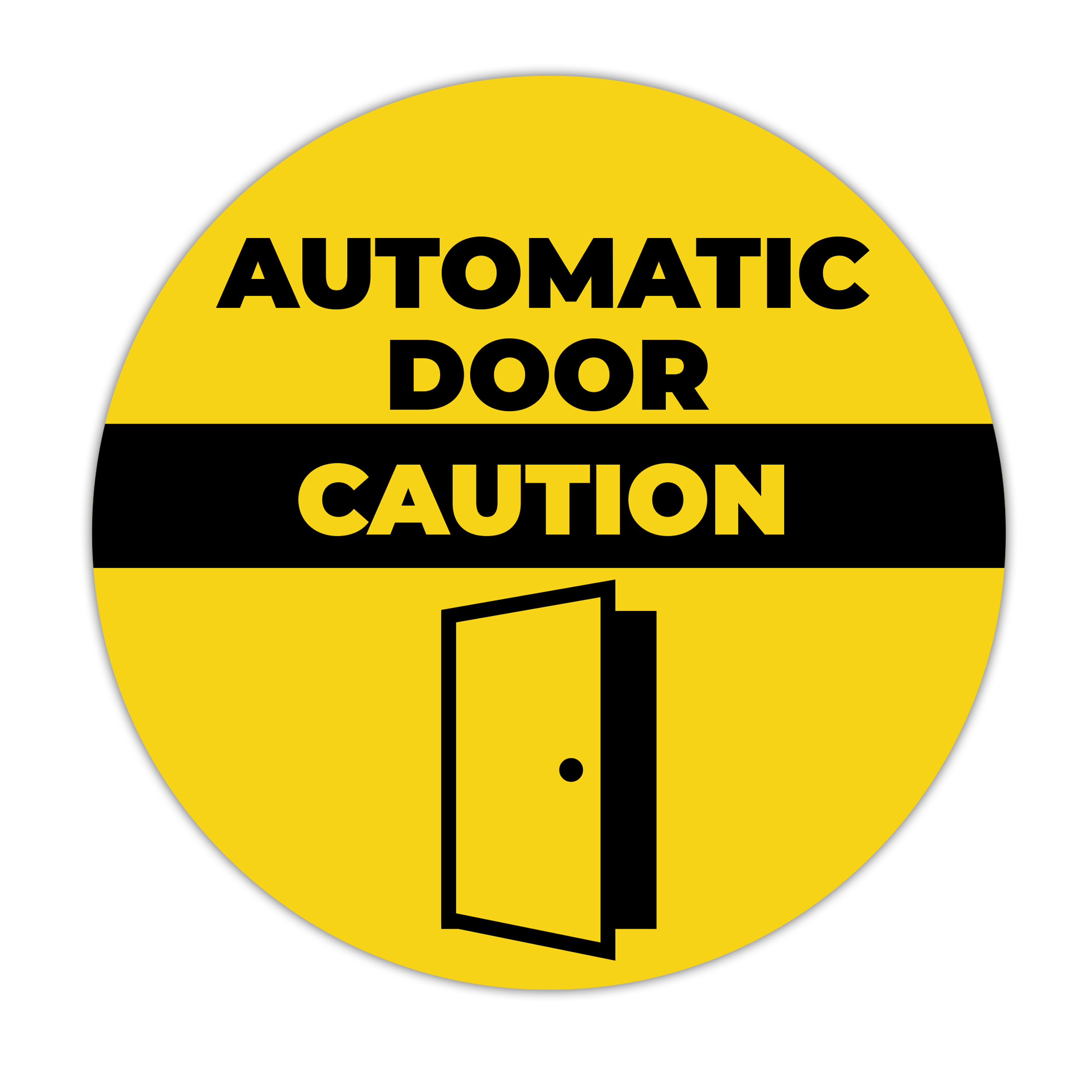 1PC XL Prank Automatic Door Sign Round 5" Novelty Sticker by Ellopi - Picture 4 of 27