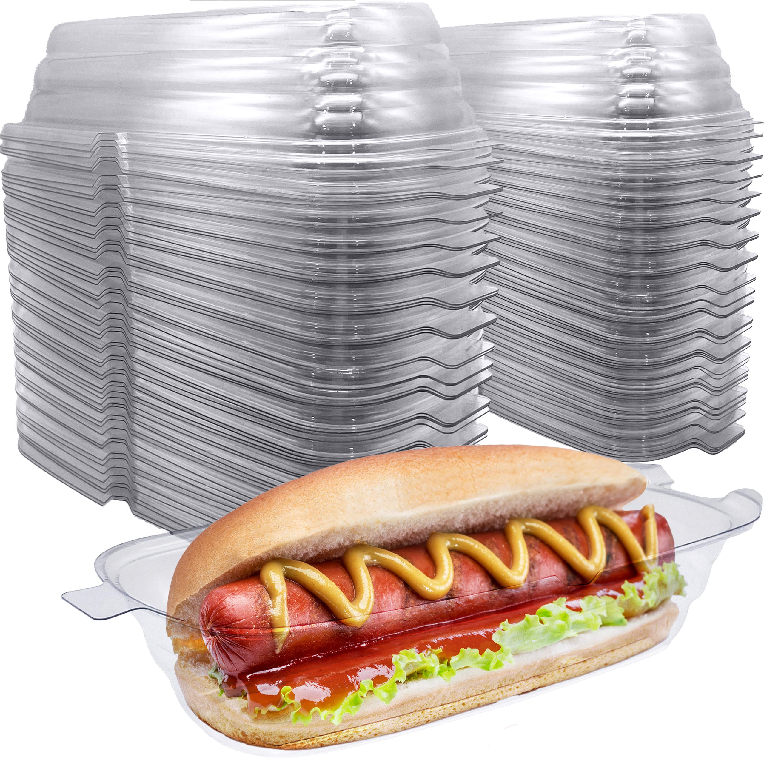 Contenedores de bandeja de plástico desechables para perros calientes - Imagen 19 de 24