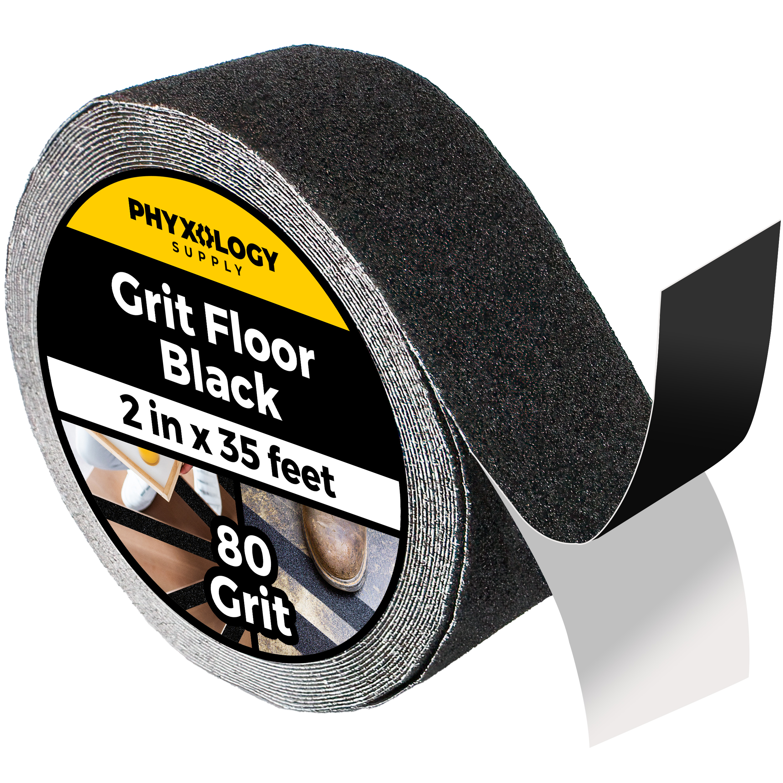 Phyxology Commerical Grade Anti Slip Waterproof Grit Floor Tape, 35' Roll - Picture 8 of 26