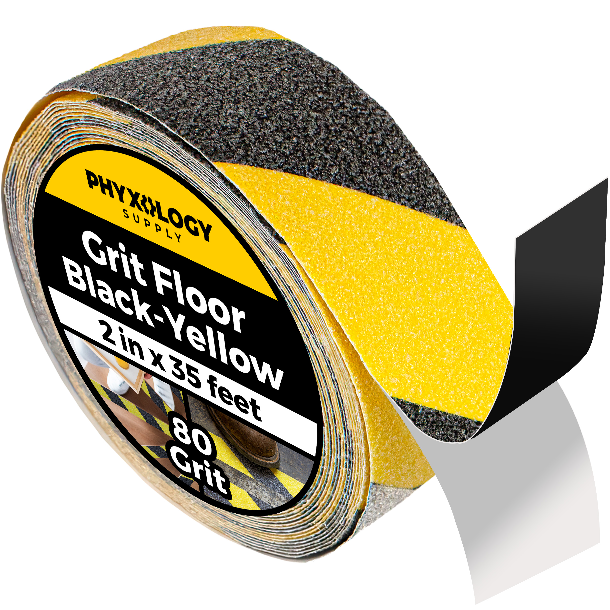 Phyxology Commerical Grade Anti Slip Waterproof Grit Floor Tape, 35' Roll - Picture 20 of 26