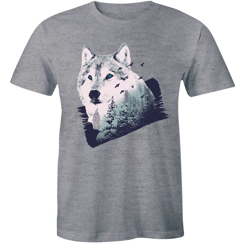 TTTTT様 White Arctic Wolf Head Wolves Carnivore Wildlife Forest T-shirt