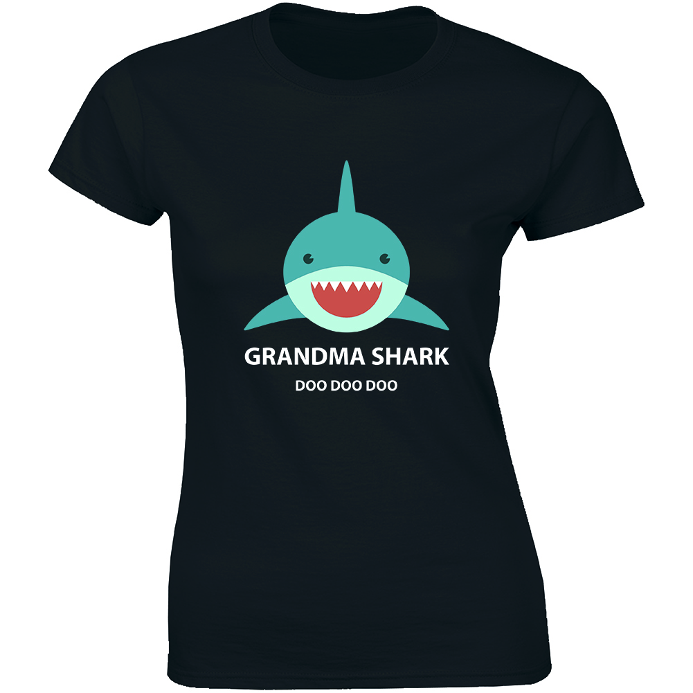 Retro Vintage Grandma Shark T Shirt Doo Doo Doo