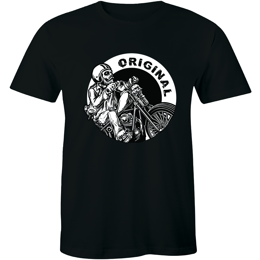TTTTT様 Original with Skull Bike Rider - Ride Bikers Motorcycle Men's T
