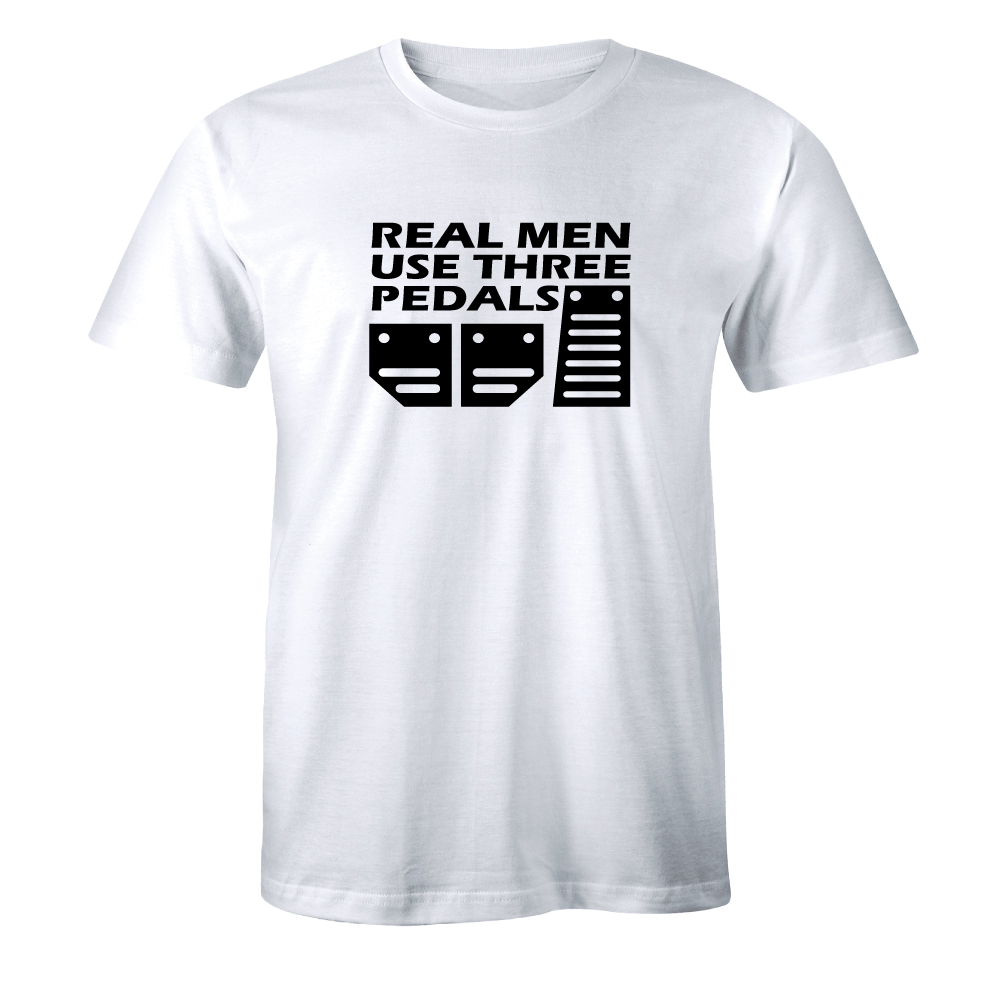 Real Men Use Three Pedals - Street Racing Men's T-shirt Cars Speed