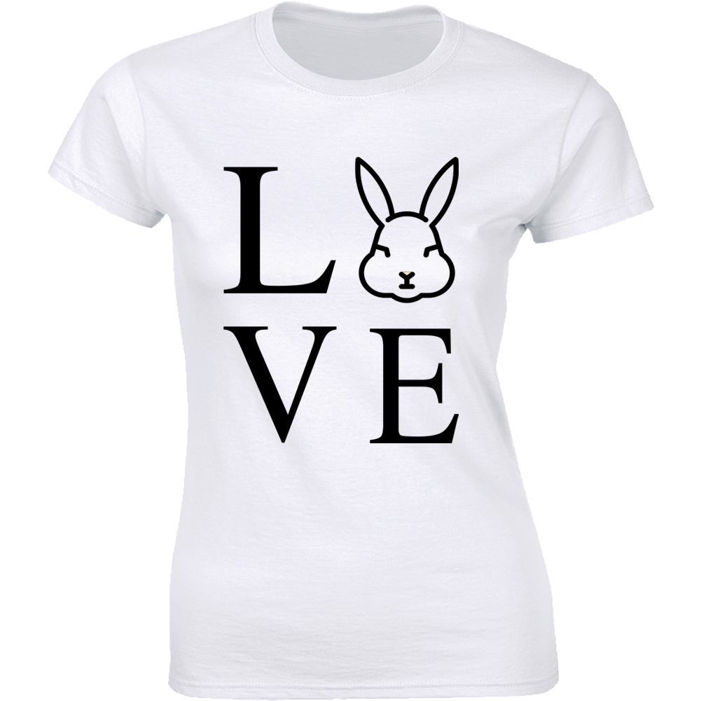 Love Bunny Happy Easter Cute Easter Bunny Women T-Shirt Gift Idea