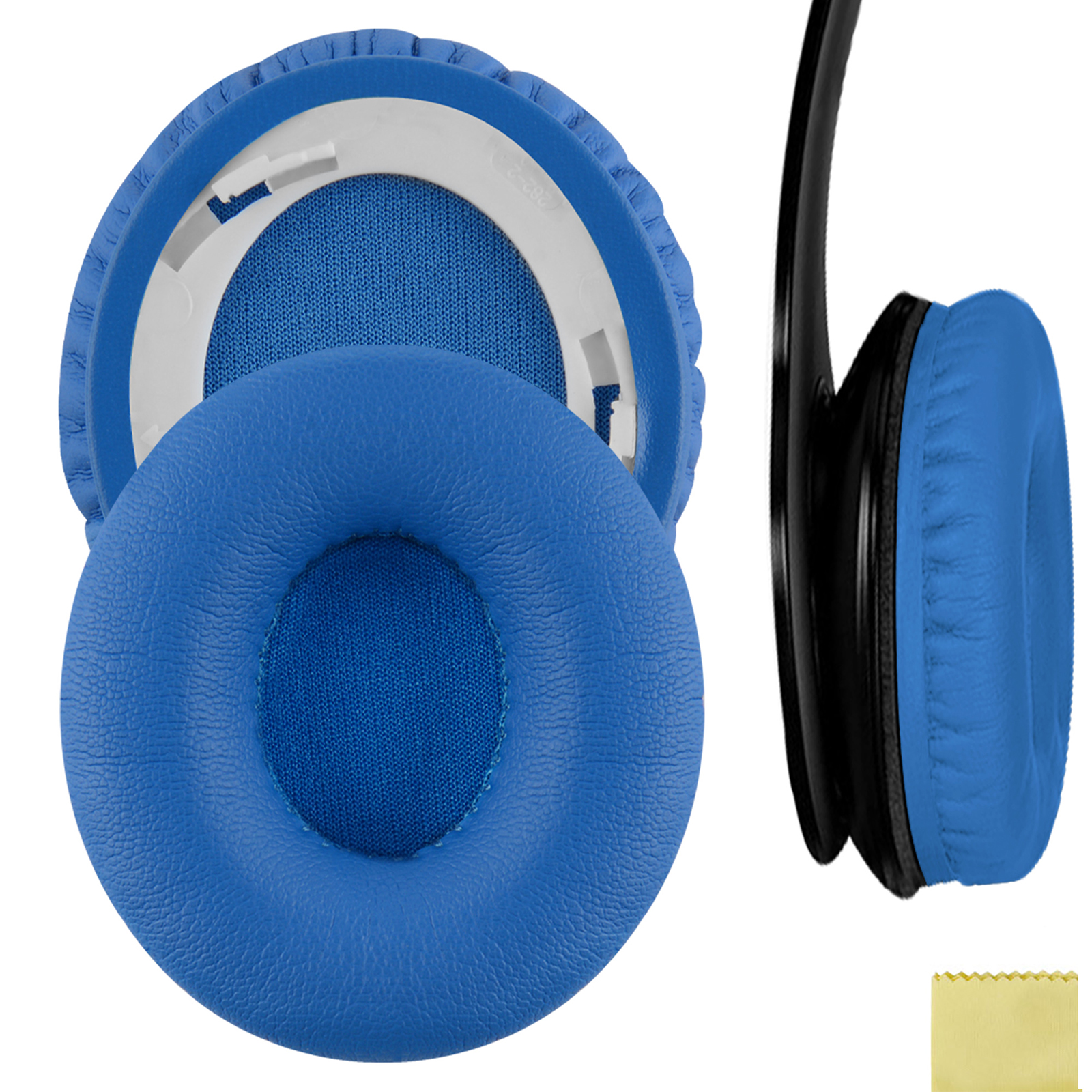 Geekria Replacement Ear Pads for Beats Solo HD OnEar Headphones (Blue