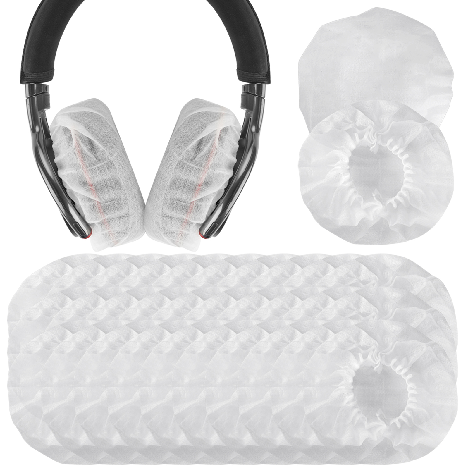 Geekria 500 Pairs Medium Disposable Headphone Covers (White) eBay