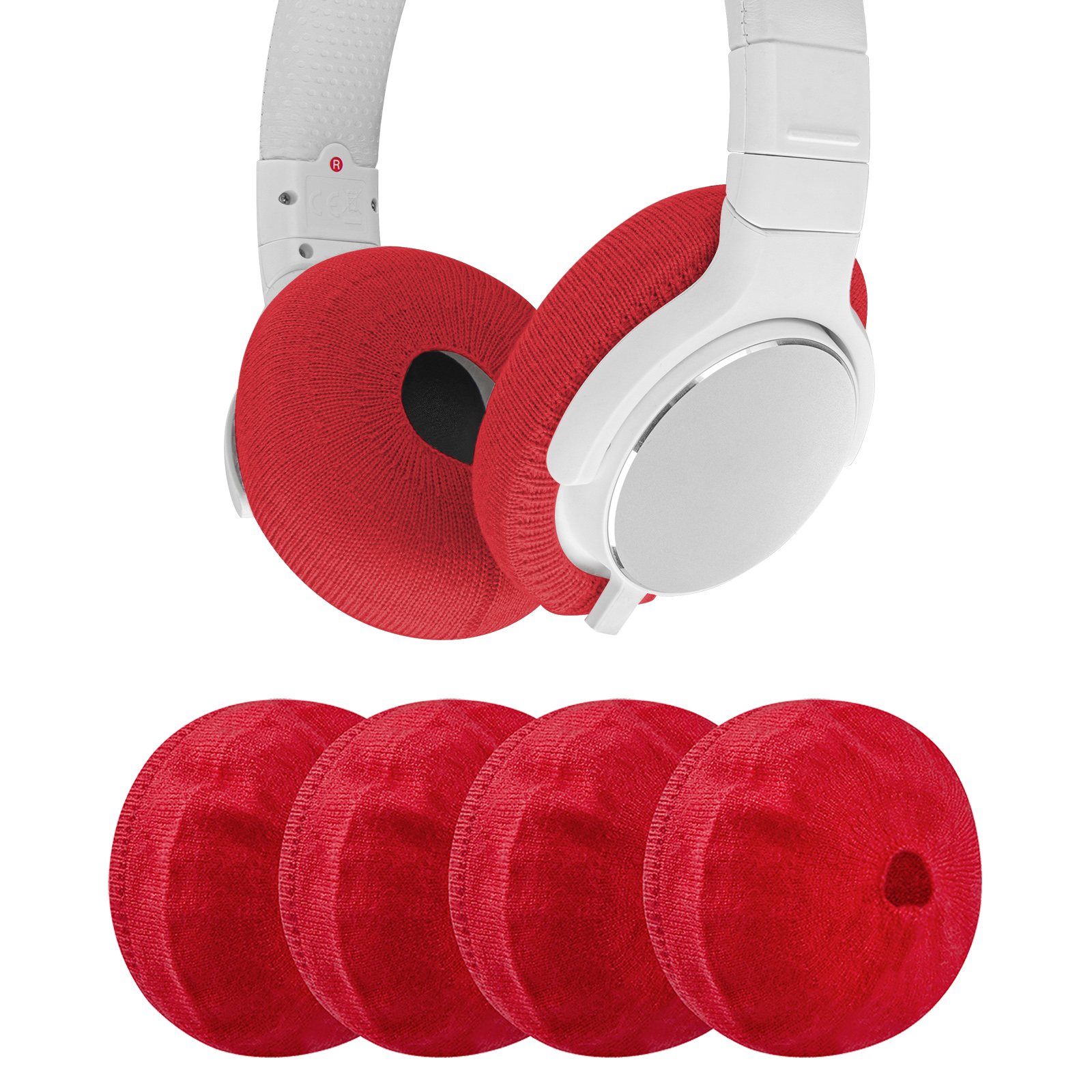 Geekria 2 Pairs Washable Headphone Covers Fits S Headsets (Red) eBay
