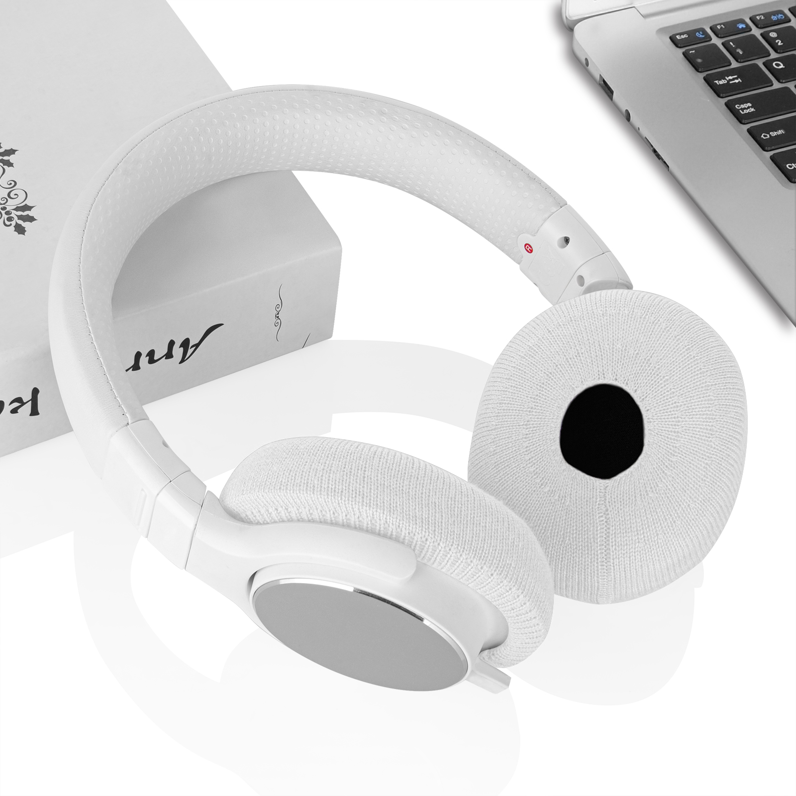 Geekria 2 Pairs Washable Headphone Covers Fits S Headsets (White