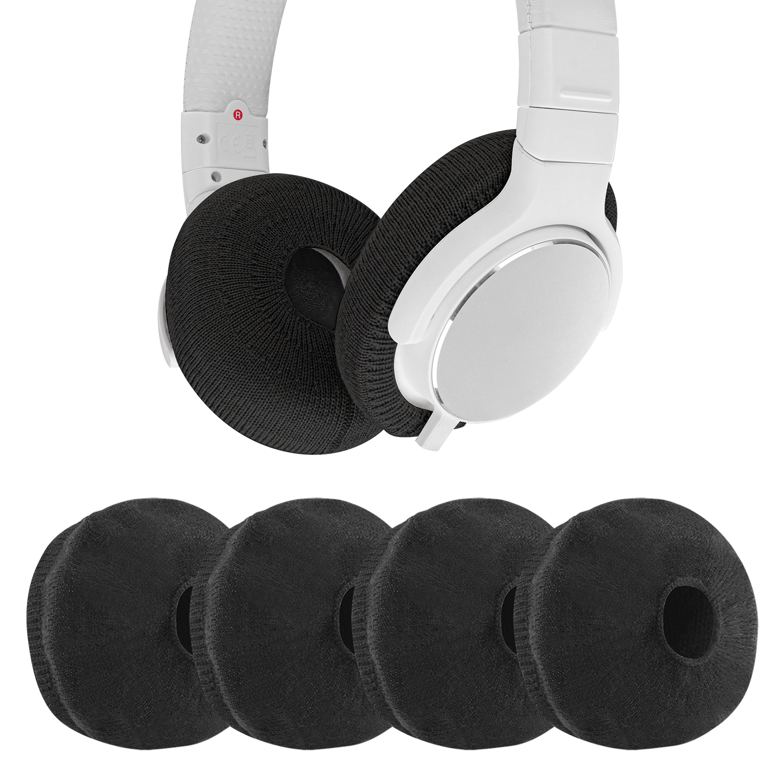 Protections D'oreillettes Extensibles Pour Casque Audio - 2 Paires Noires Lavables (compatible Solo3, Solo Pro Et Autres Modèles) - 8