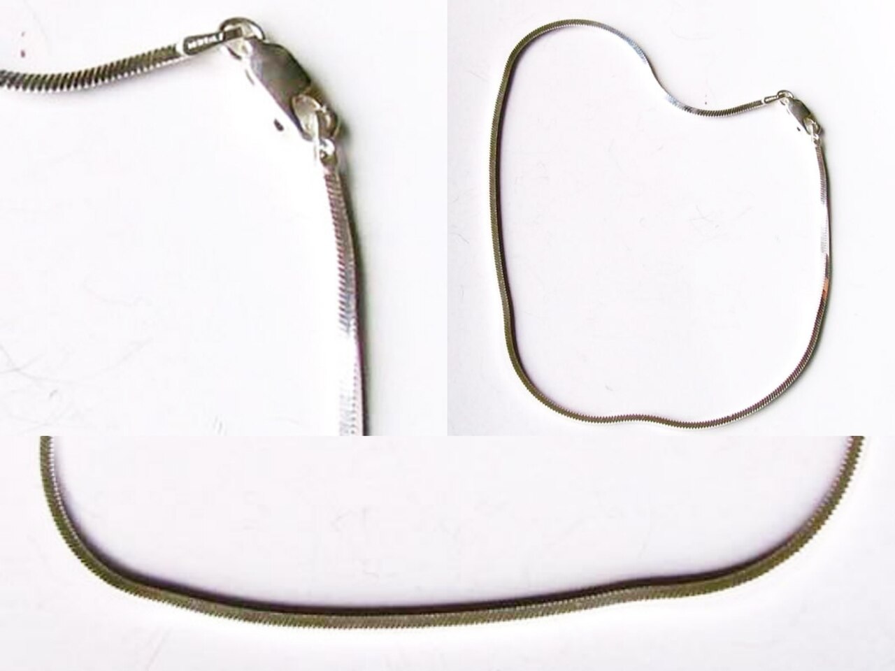Solid Sterling Silver 1.4mm Square Snake Chain Necklace