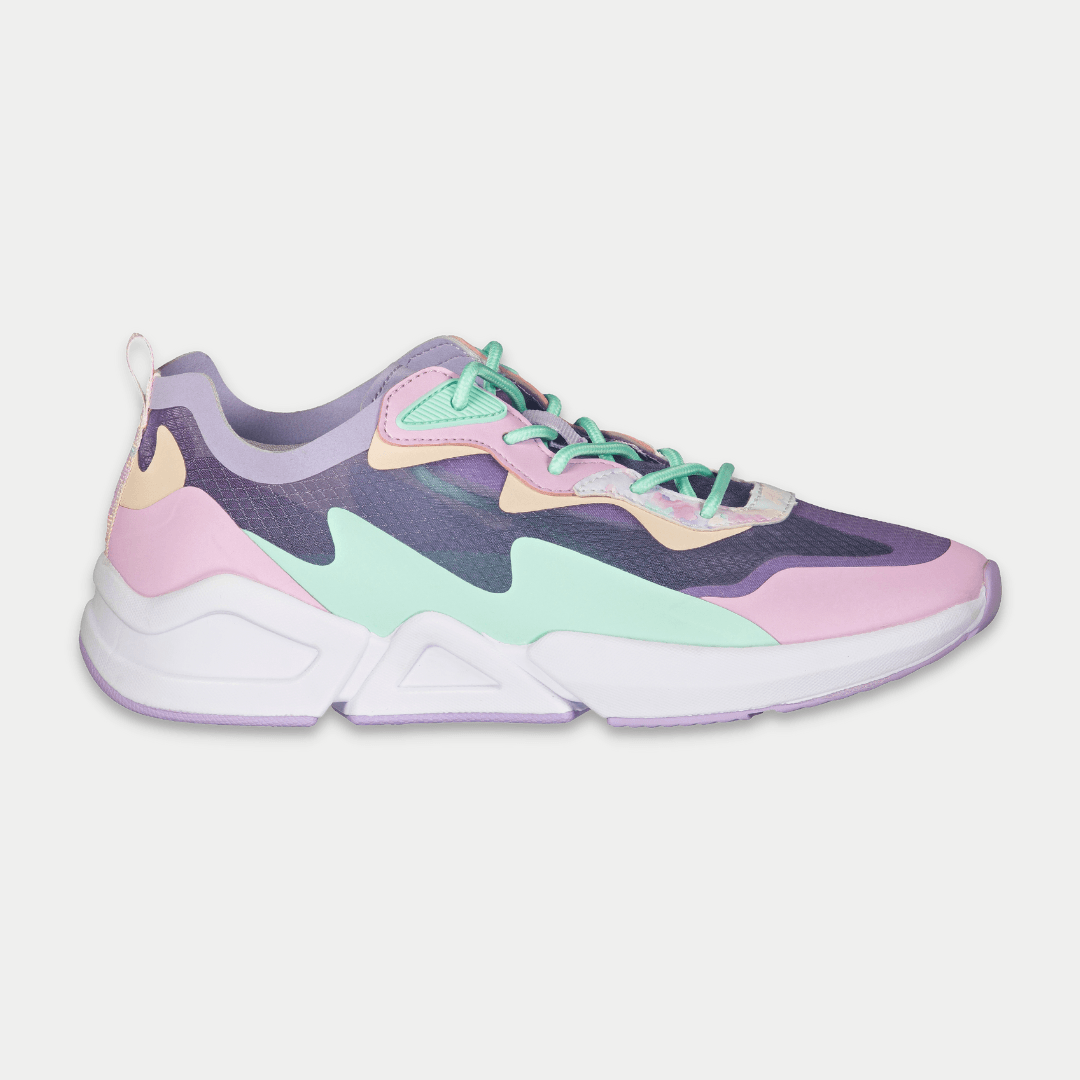 LA Gear Womens Mid-City - 2022 Legacy Athletic Sneaker Sheer Low Top