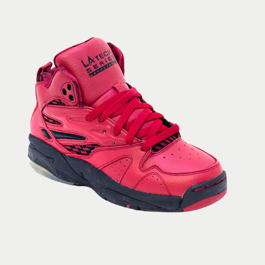 LA Gear Womens LA Tech Lighted High-Top - Red/Black