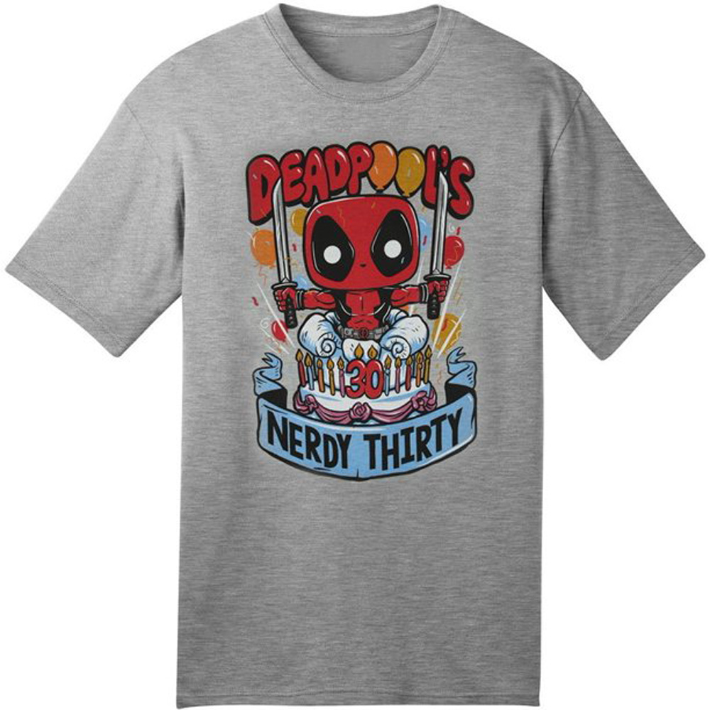 Funko POP! Camiseta exclusiva de Deadpool Nerdy Thirty de Marvel Collector Corps - Imagen 8 de 9