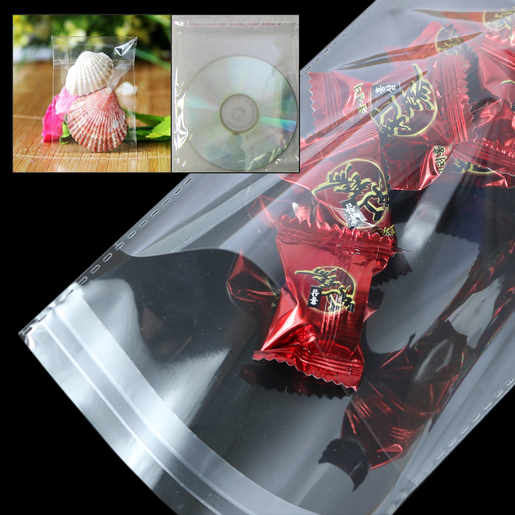 100xClear Resealable Reclosable Self Adhesive Cello Lip Tape Poly Plastic Bags eBay