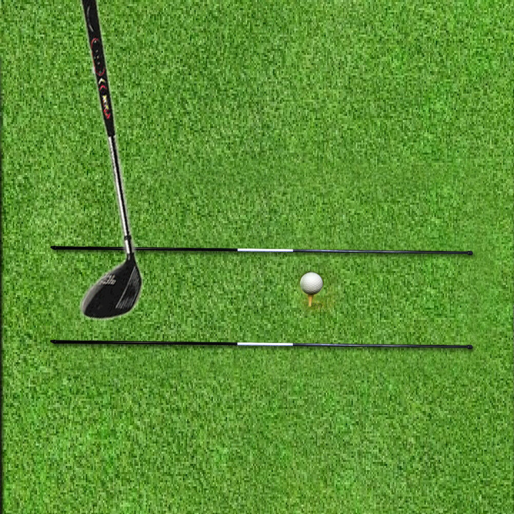 2Pcs Golf Alignment Sticks Swing Tour Trainer Rod Ball Striking Aid