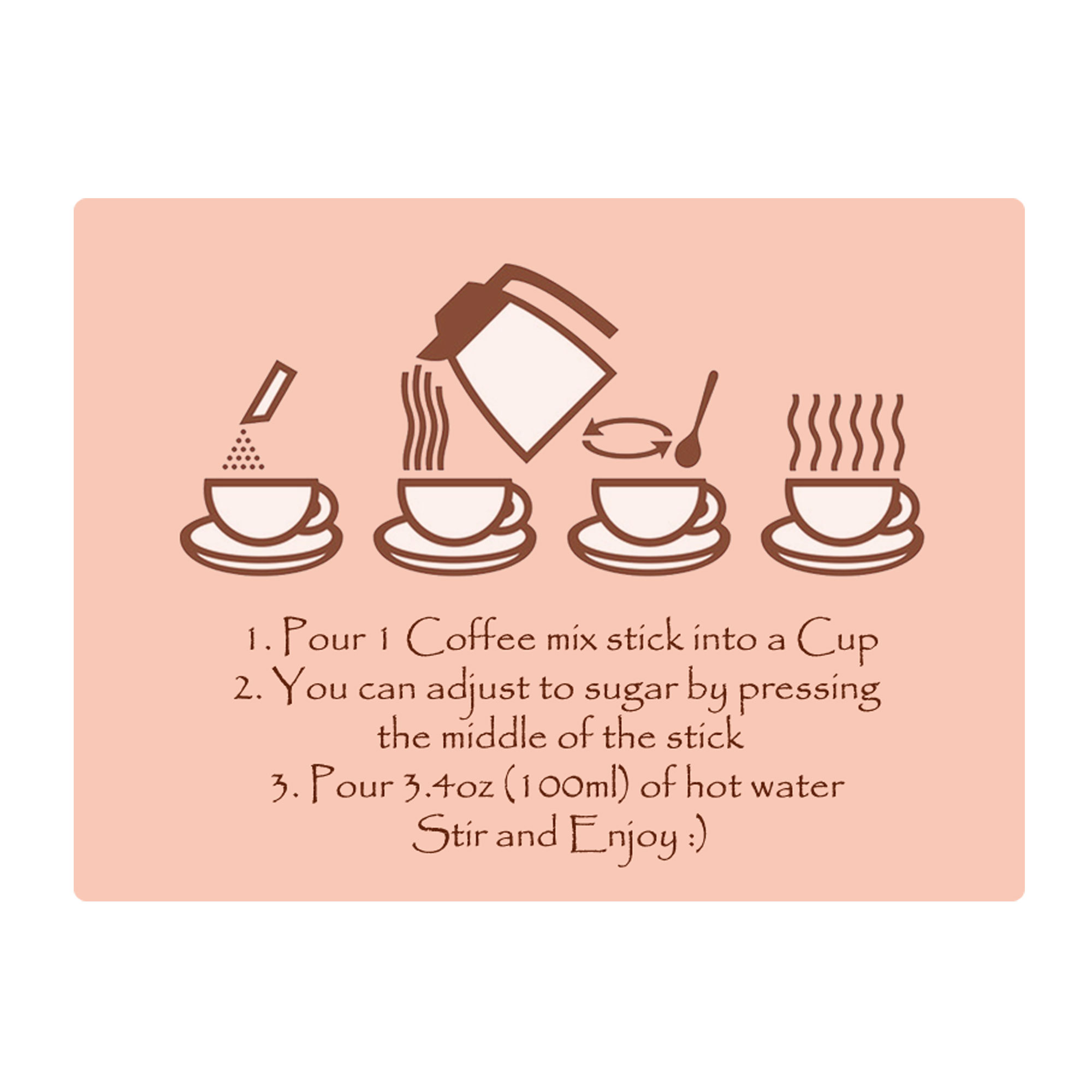 Rosebud Instant Coffee Mix Korean Instant Coffee Mix Sticks, 100