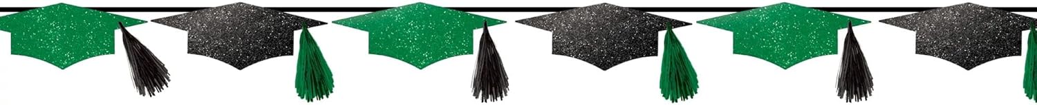 Grad Cap School Theme Graduation Party Hanging Decoration Tassel Banner 4 COLORS