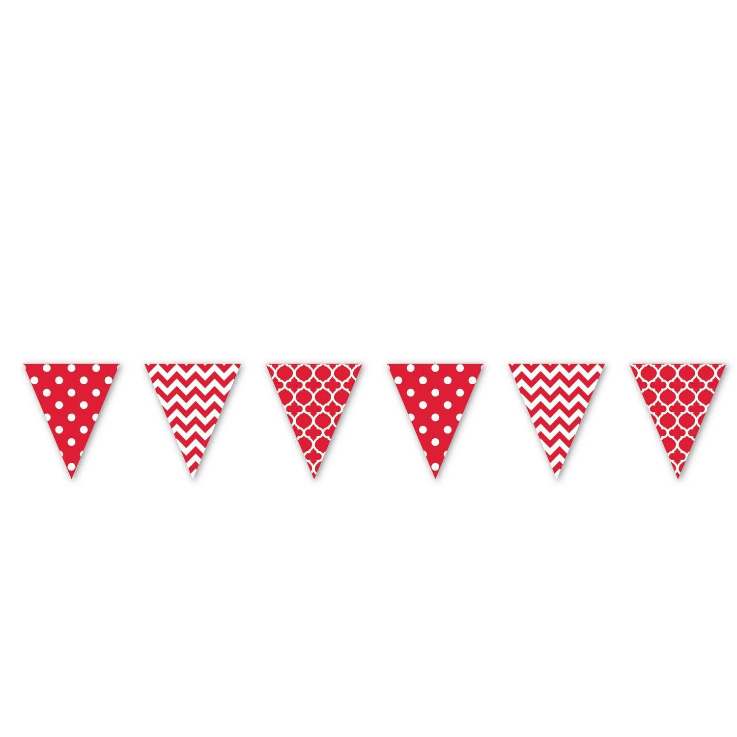 Dots N’ Stripes Polka Modern Birthday Party Decoration Pennant Banner 8 COLORS