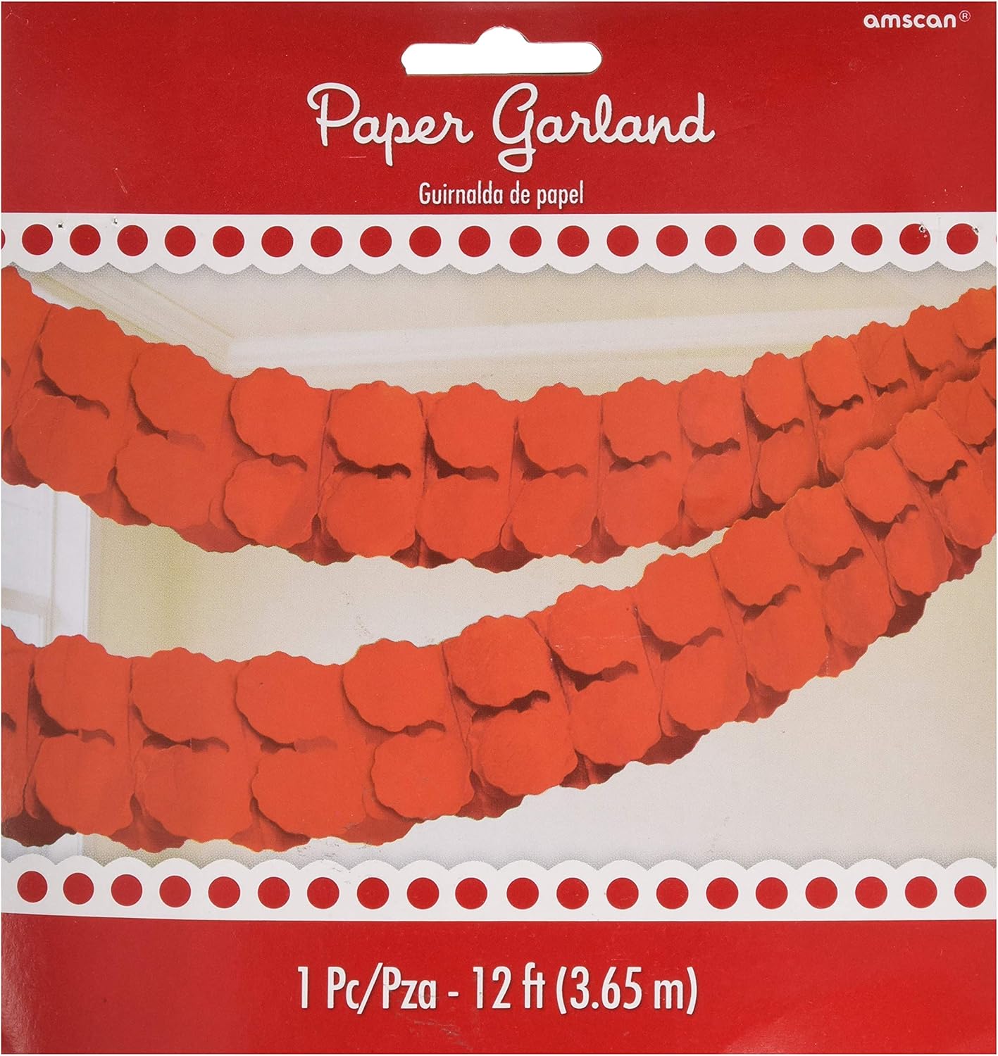 Solid Color Birthday Theme Party Hanging Decoration Paper Garland 16 COLORS