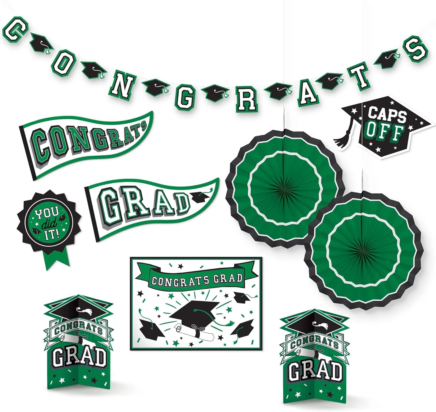 Graduation College School Banquet Theme Party Room Decorating Kit 8 COLORS