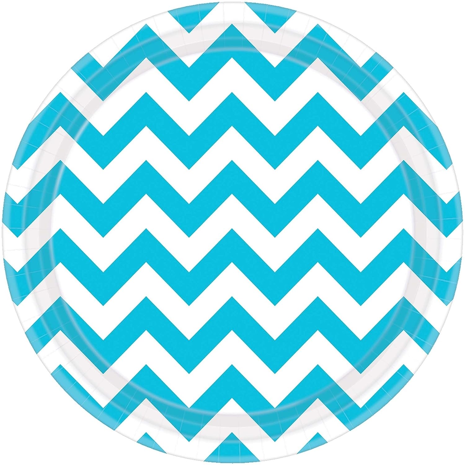 Chevron Polka Dot Modern Theme Birthday Party 9″ Paper Dinner Plates 15 COLORS