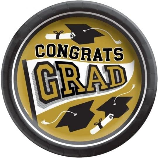 True to Your School Spirit Graduation Party 8.5" Paper Dinner Plates 11 COLORS - Picture 2 of 11