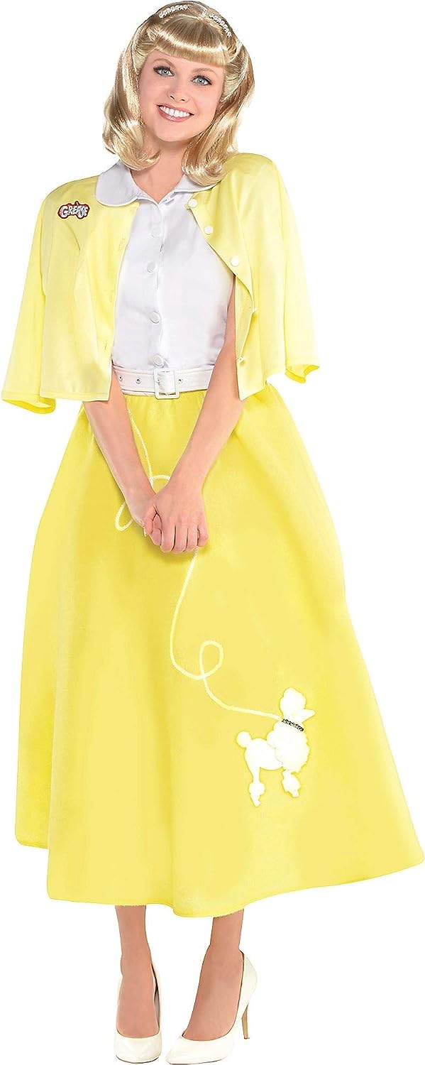 Summer Nights Sandy Yellow Grease 50's Retro Fancy Dress Halloween Adult Costume | eBay Summer Nights Sandy Yellow Grease 50's Retro Fancy Dress Halloween Adult Costume | eBay