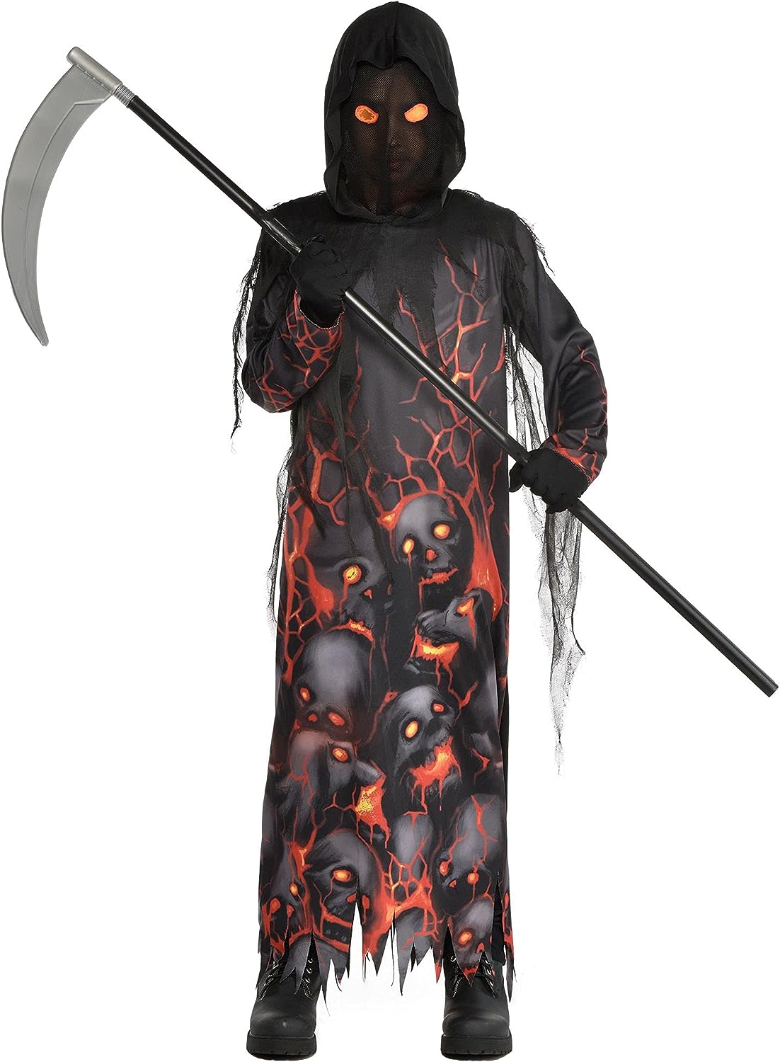 Lava Reaper Grim Ghoul Ghost Monster Robe Fancy Dress Up Halloween ...