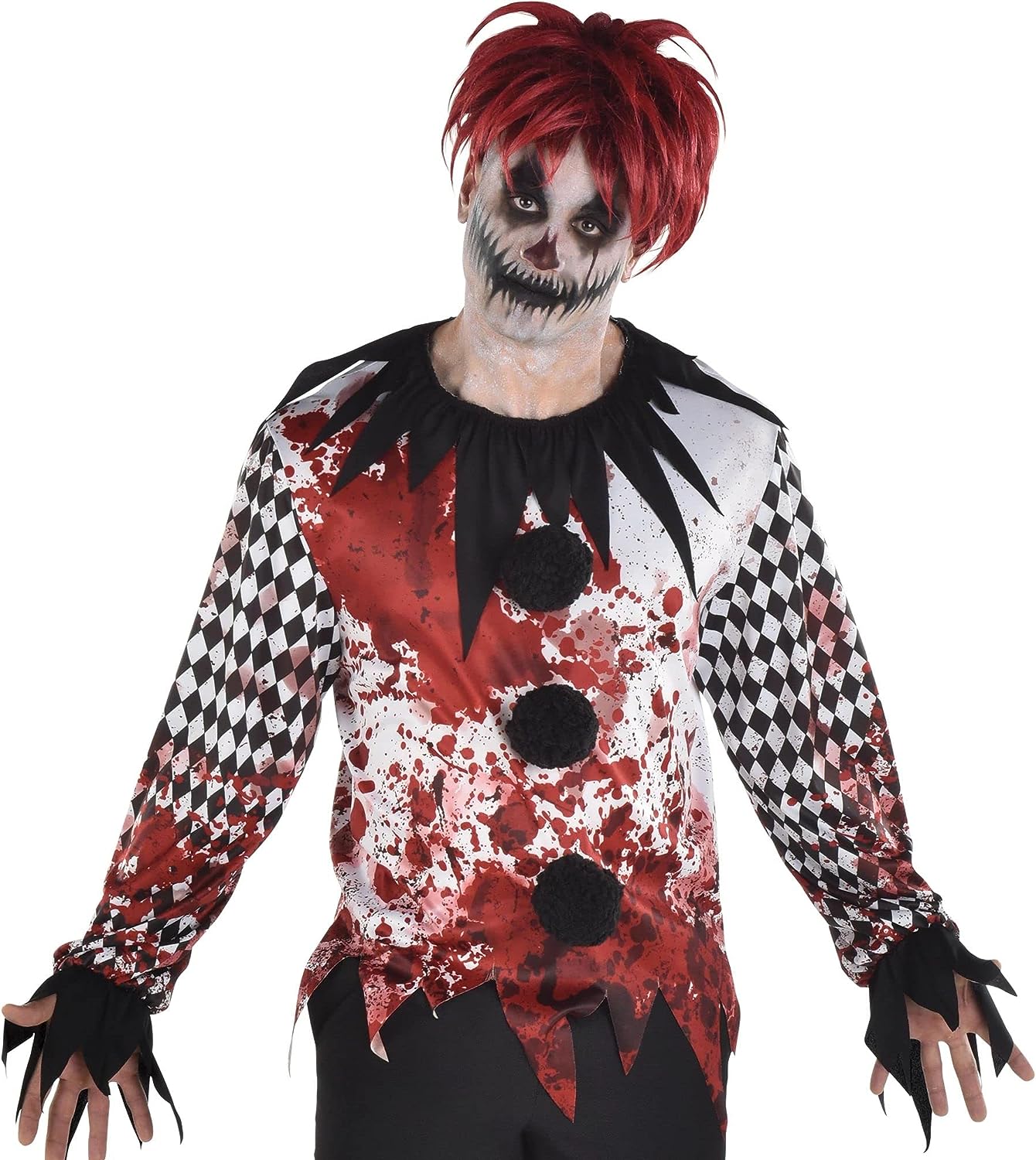 dress shirt halloween costumes Men's Tipsy Elves Halloween Night Button Up Shirt Large Black