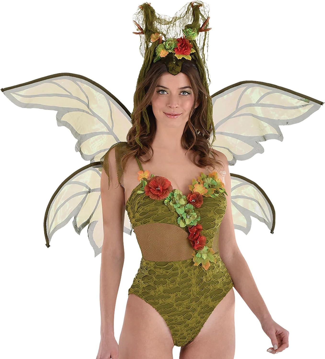 Woodland Bodysuit Fairy Green Suit Yourself Fancy Dress Halloween Adult Costume - Picture 3 of 8