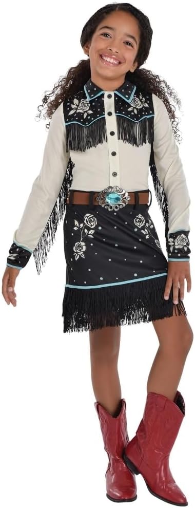 Cowgirl Western Girl Outlaw Suit Yourself Fancy Dress Up Halloween Child Costume - Picture 5 of 10