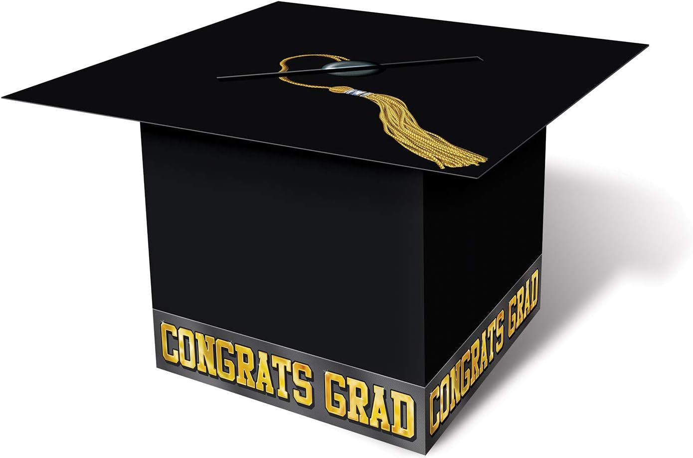 Graduation Cap Party Centerpiece Table Decoration 8.5″ Paper Card Box 4 COLORS