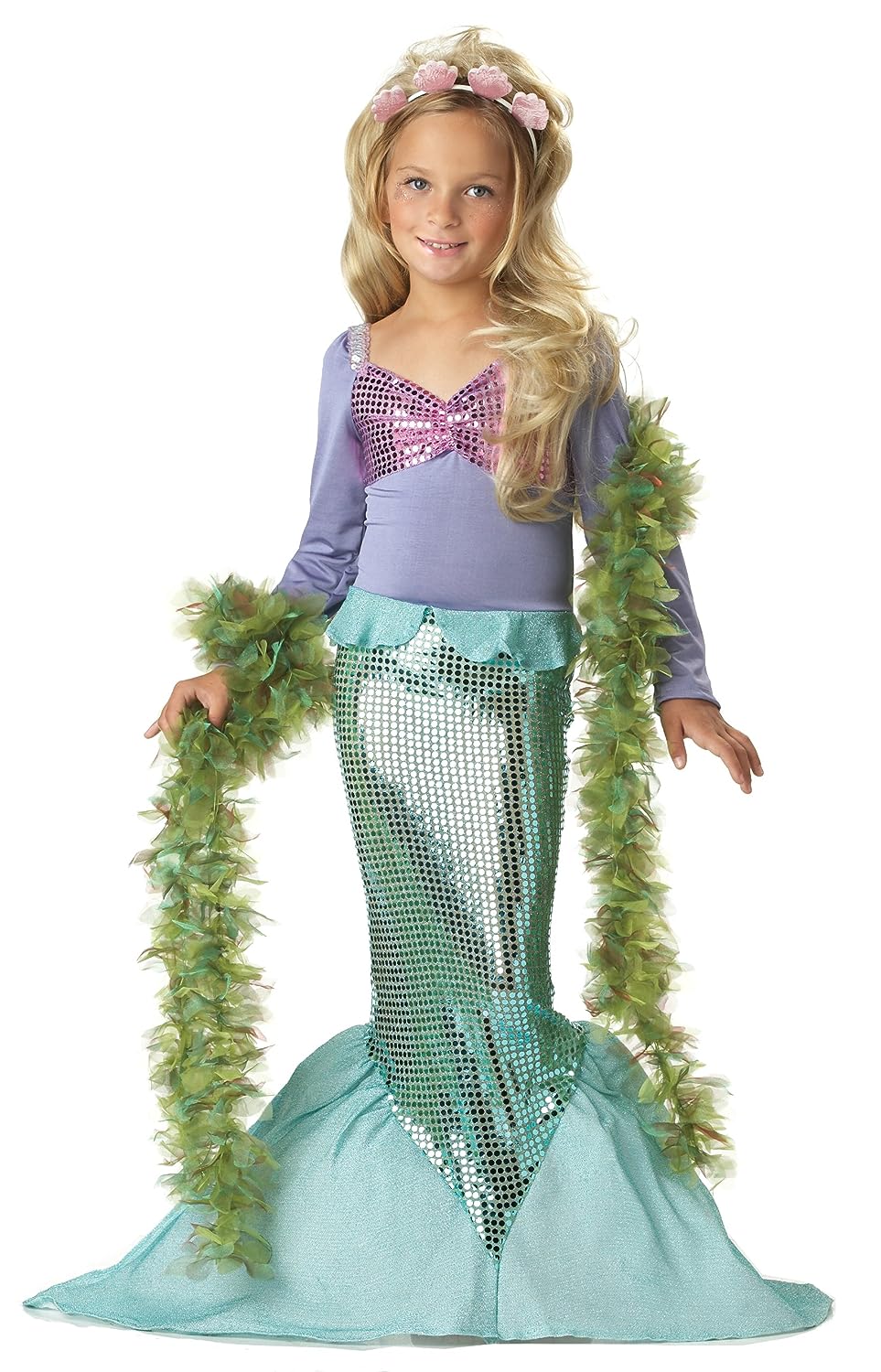 Little Mermaid Girl Princess Cute Ariel Fancy Dress Up Halloween Child Costume - Picture 9 of 14