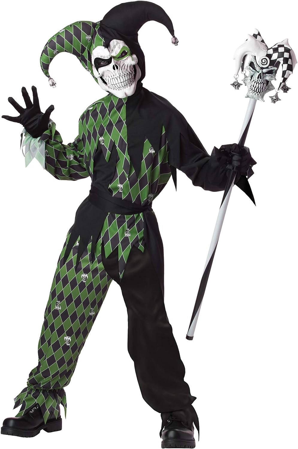Jokes on You! Evil Clown Circus Carnival Fancy Dress Up Halloween Child Costume - Picture 7 of 10