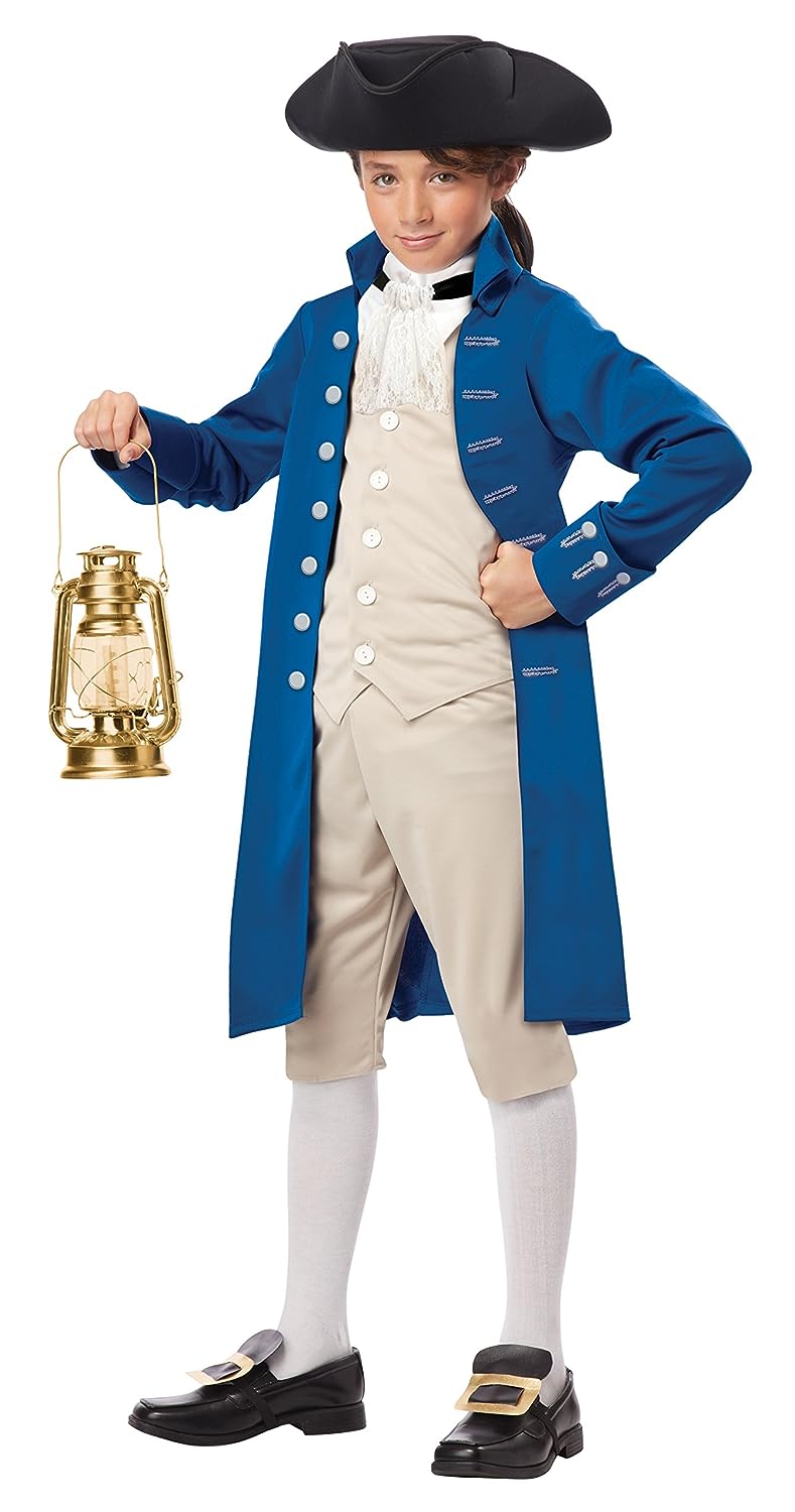 Paul Revere Colonial American Revolution Fancy Dress Halloween Child Costume - Picture 5 of 8