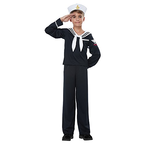 Navy Sailor Boy Popeye Man Cute Kids Fancy Dress Up Halloween Child Costume - Picture 3 of 12