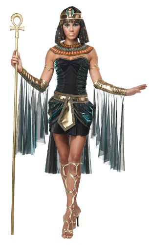 Egyptian Goddess Cleopatra Desert Queen Fancy Dress Up Halloween Adult Costume - Picture 13 of 14