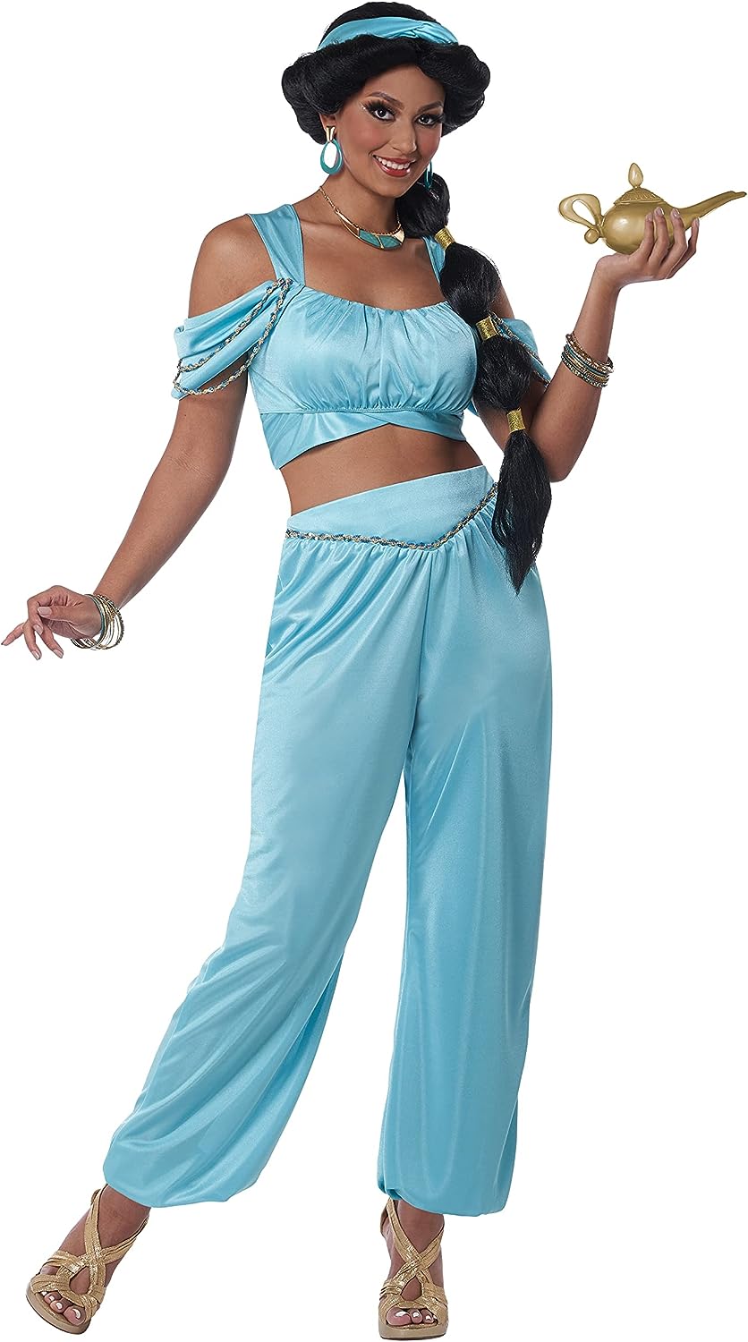 Classic Arabian Princess Fairy Tale Harem Fancy Dress Up Halloween Adult Costume - Picture 3 of 10