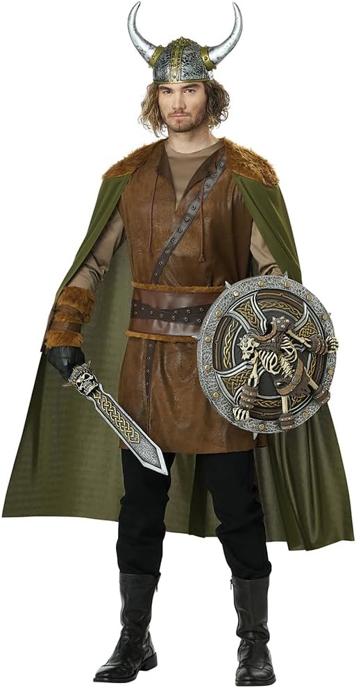 Fearless Knight Viking Medieval Nordic Fancy Dress Up Halloween Adult Costume