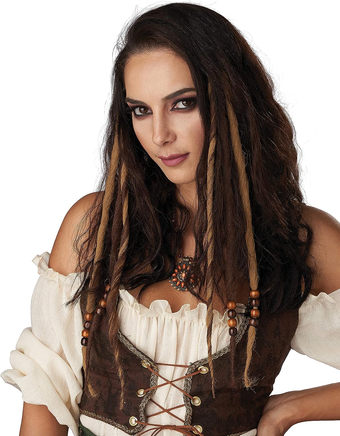 Clip-In Dreads Hair Wig Fancy Dress Halloween Adult Costume Accessory 3 COLORS - Picture 2 of 4