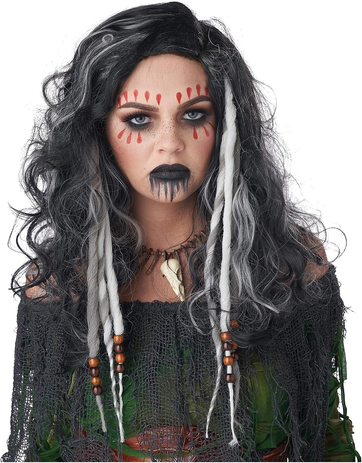 Clip-In Dreads Hair Wig Fancy Dress Halloween Adult Costume Accessory 3 COLORS - Picture 3 of 4
