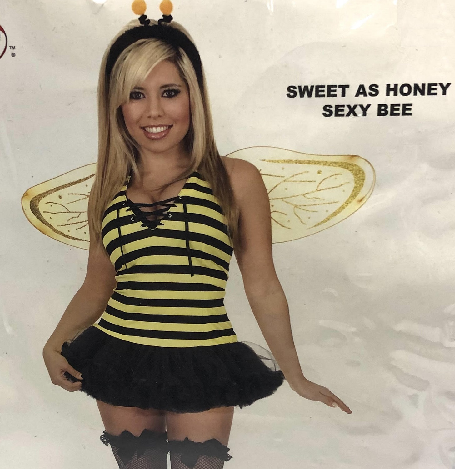 Sweet as Honey Sexy Bee Bumble Animal Fancy Dress Up Halloween Adult Costume - Picture 7 of 14