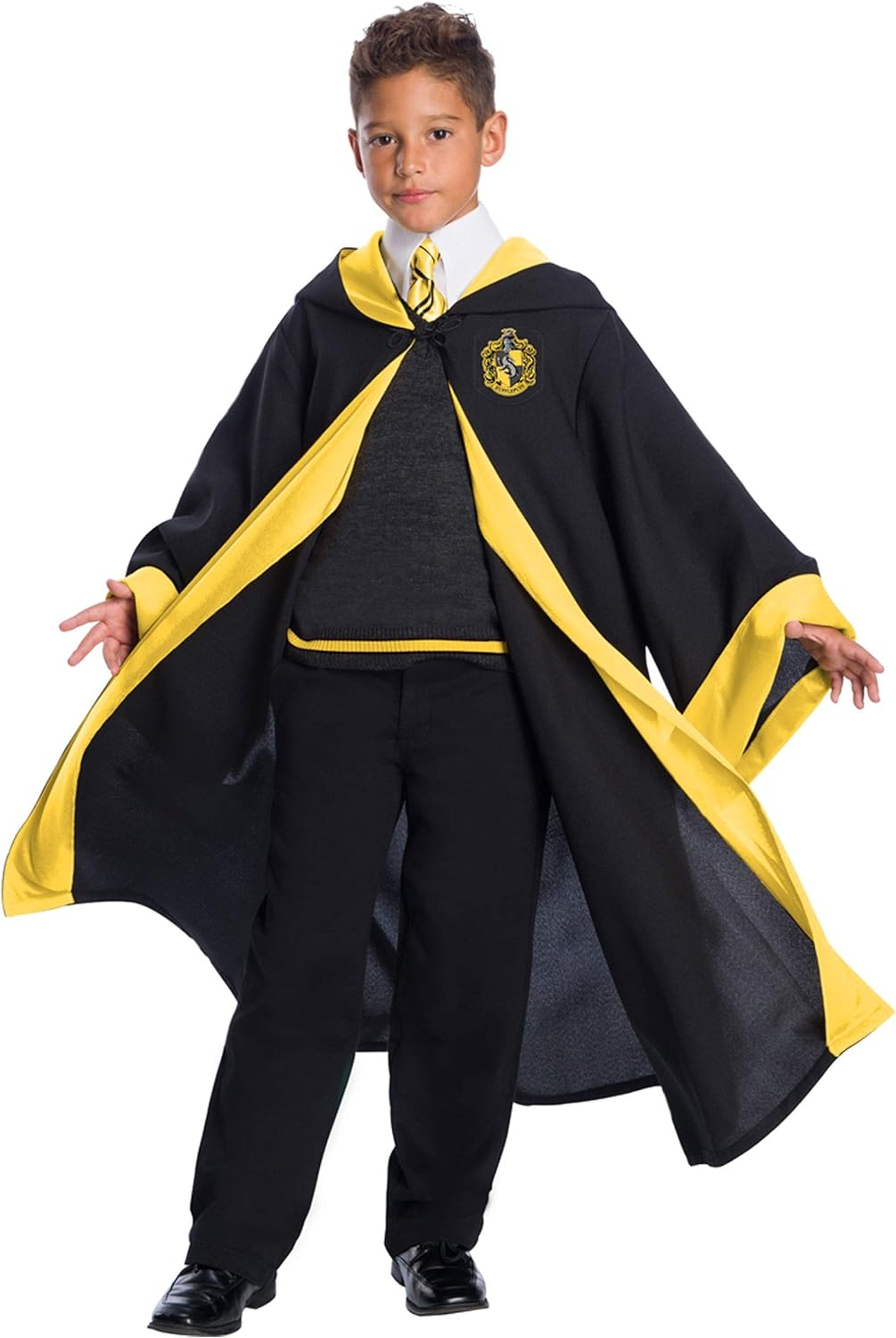 Hufflepuff Student Harry Potter Fancy Dress Up Halloween Deluxe Child Costume - Picture 3 of 6