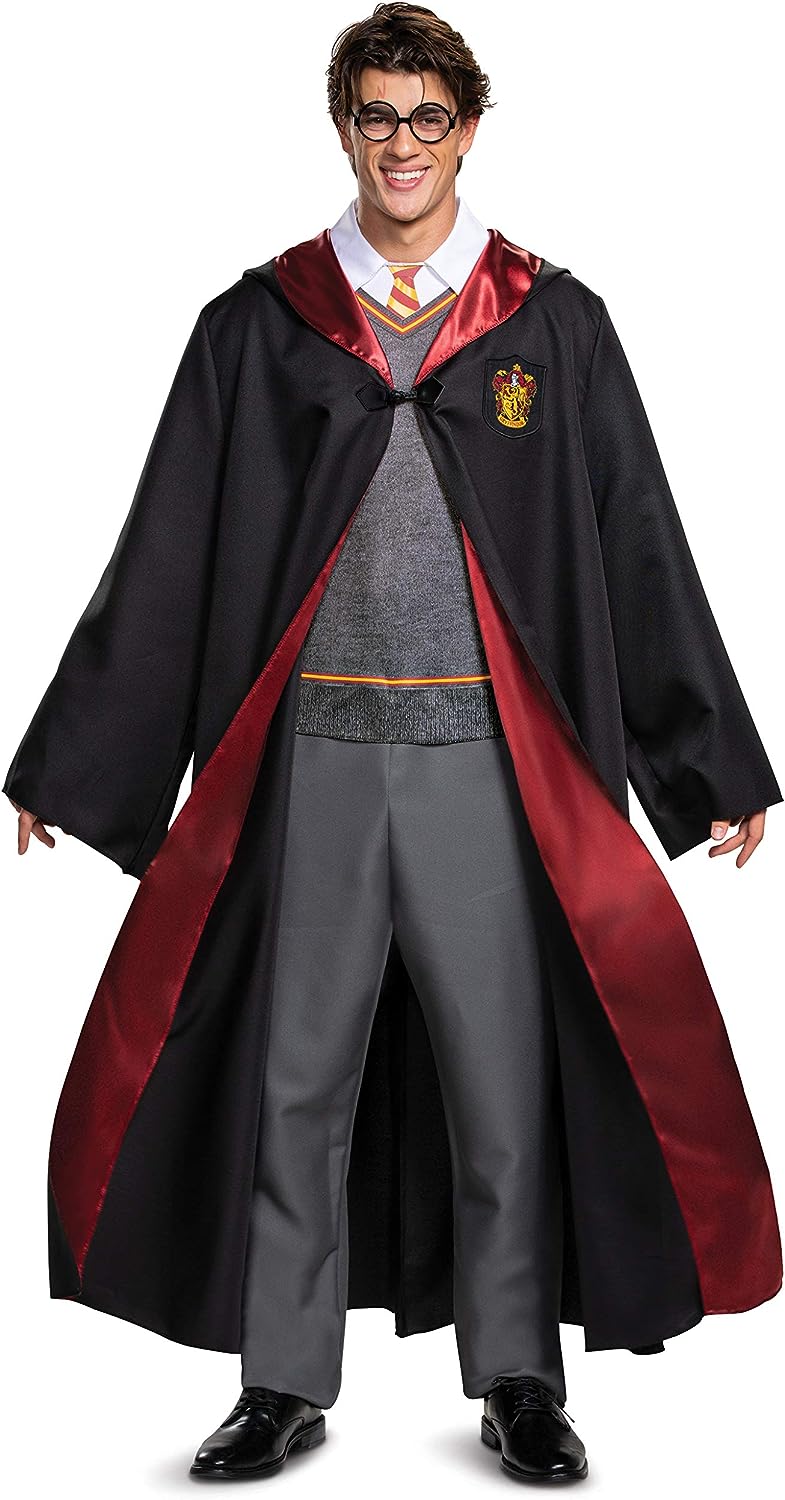 Harry Potter Deluxe Wizarding World Hogwarts Fancy Dress Halloween Adult Costume - Picture 5 of 8