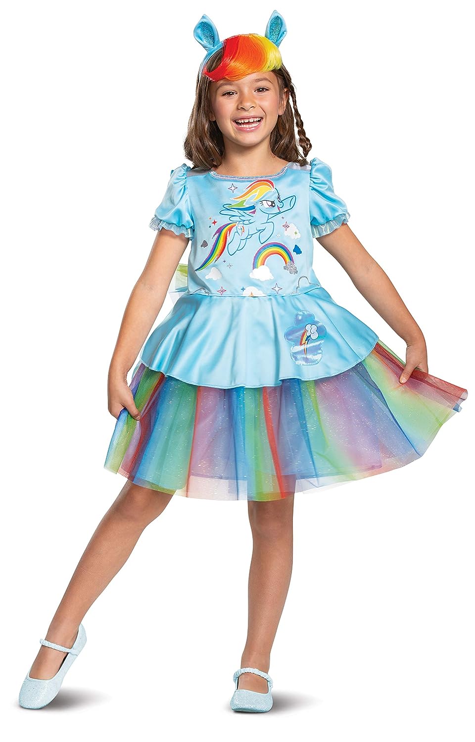 Rainbow Dash Tutu Deluxe My Little Pony Fancy Dress Up Halloween Child Costume - Picture 7 of 8